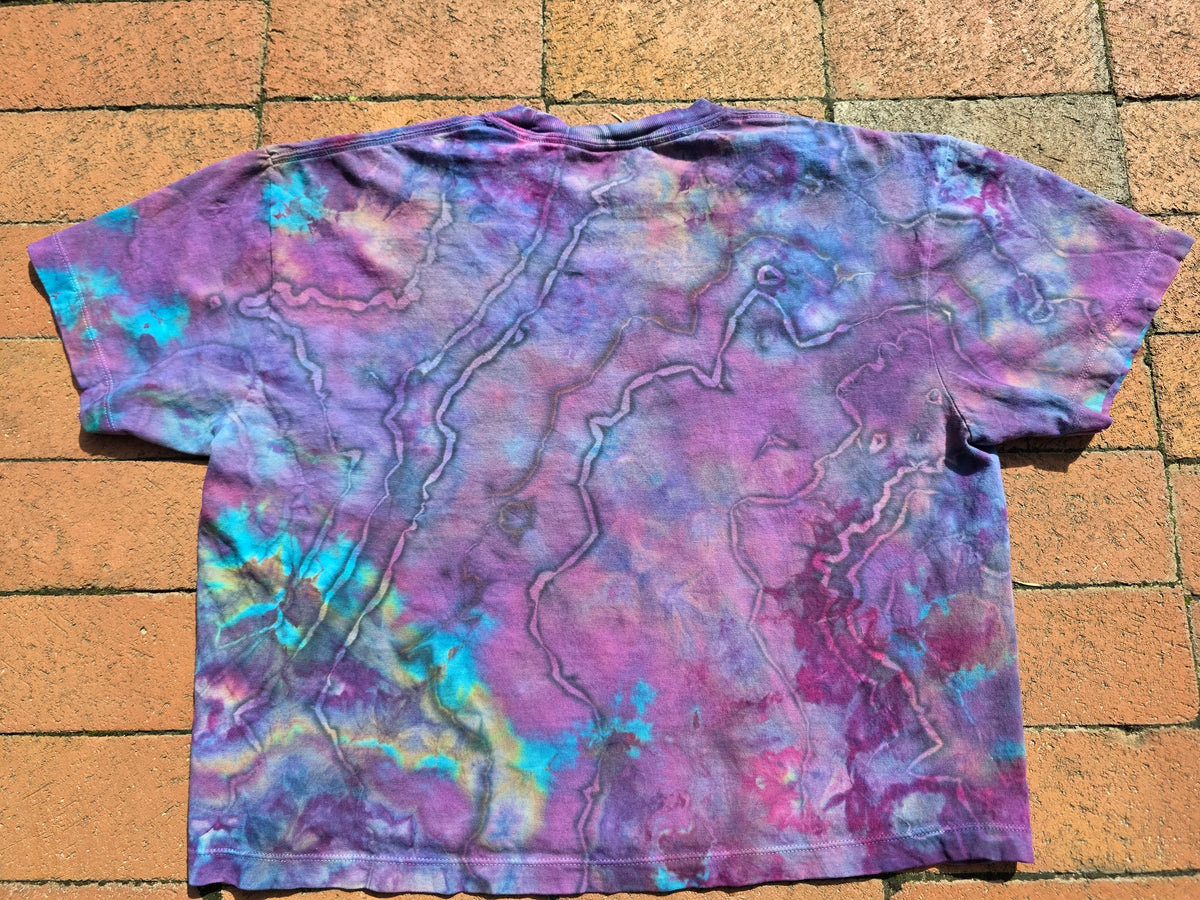 Large Geode Ice Dyed Womens Boxy tee