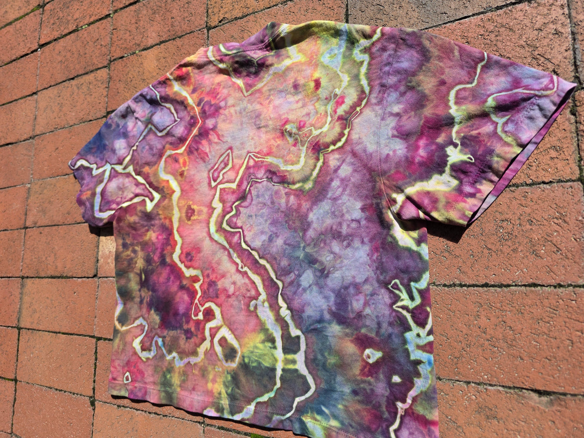 Small Geode Ice Dyed Womens Boxy tee