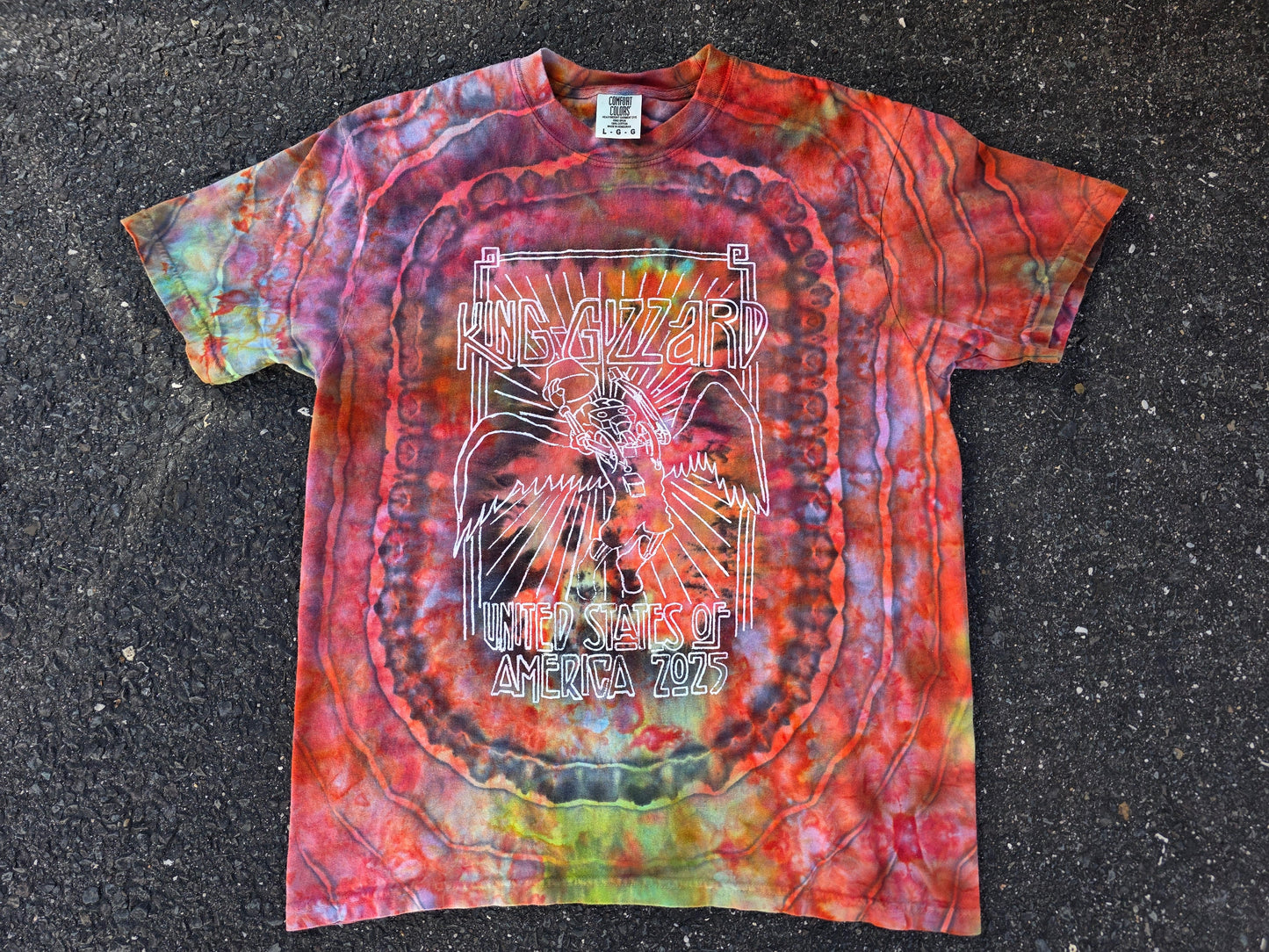 Gizz Double Exposure Dyed Grim Reaper tees (Medium and Large)