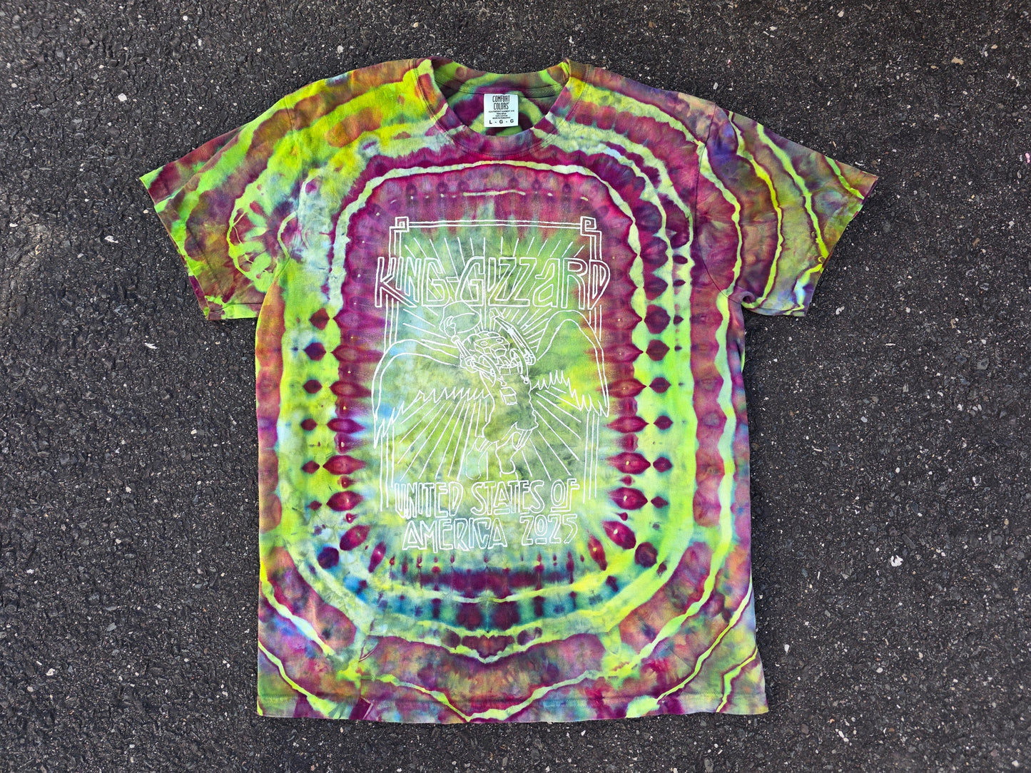 Gizz Double Exposure Dyed Grim Reaper tees (Medium and Large)