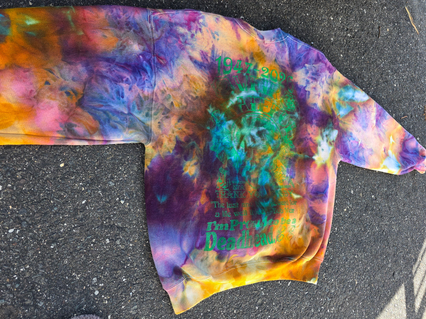 Snakebootz Atlantic City/Bobby tribute Art Upcycled Sweatshirt (Medium)