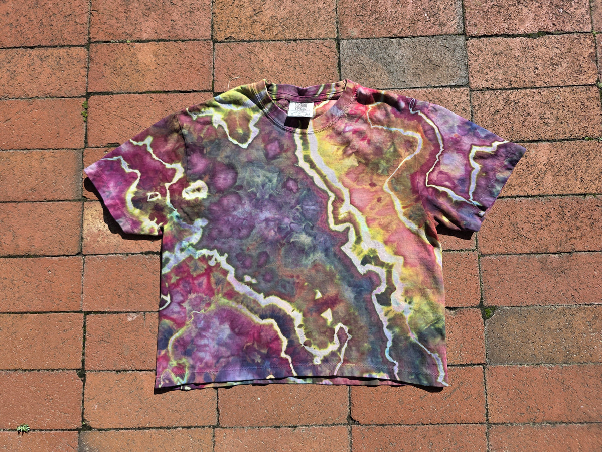 Small Geode Ice Dyed Womens Boxy tee
