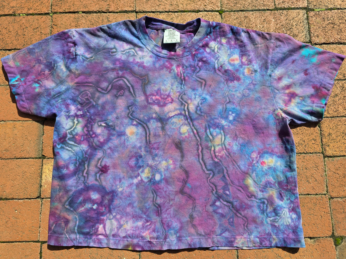 Large Geode Ice Dyed Womens Boxy tee