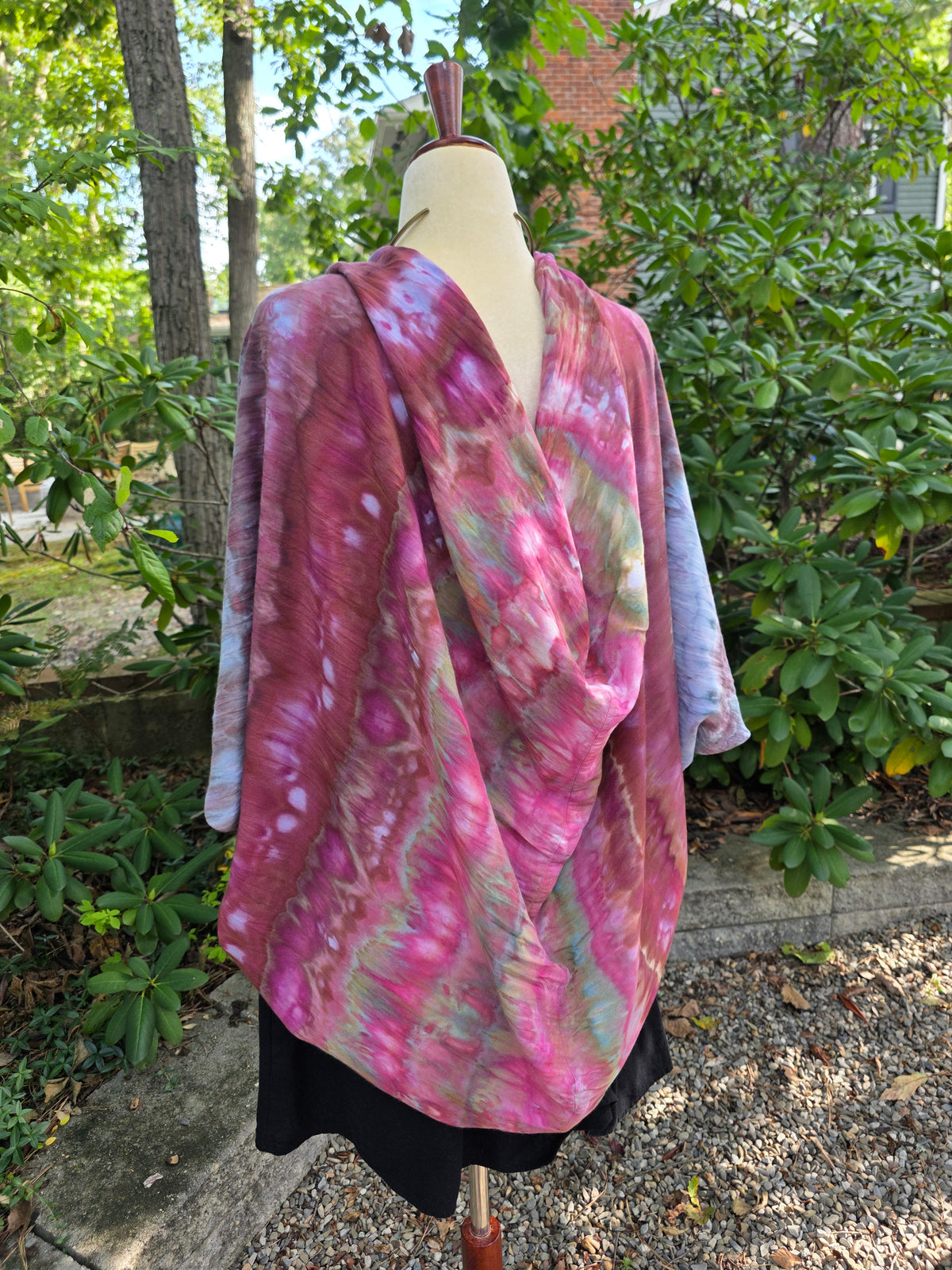 Butterfly Wing shawl - Pink/Purple
