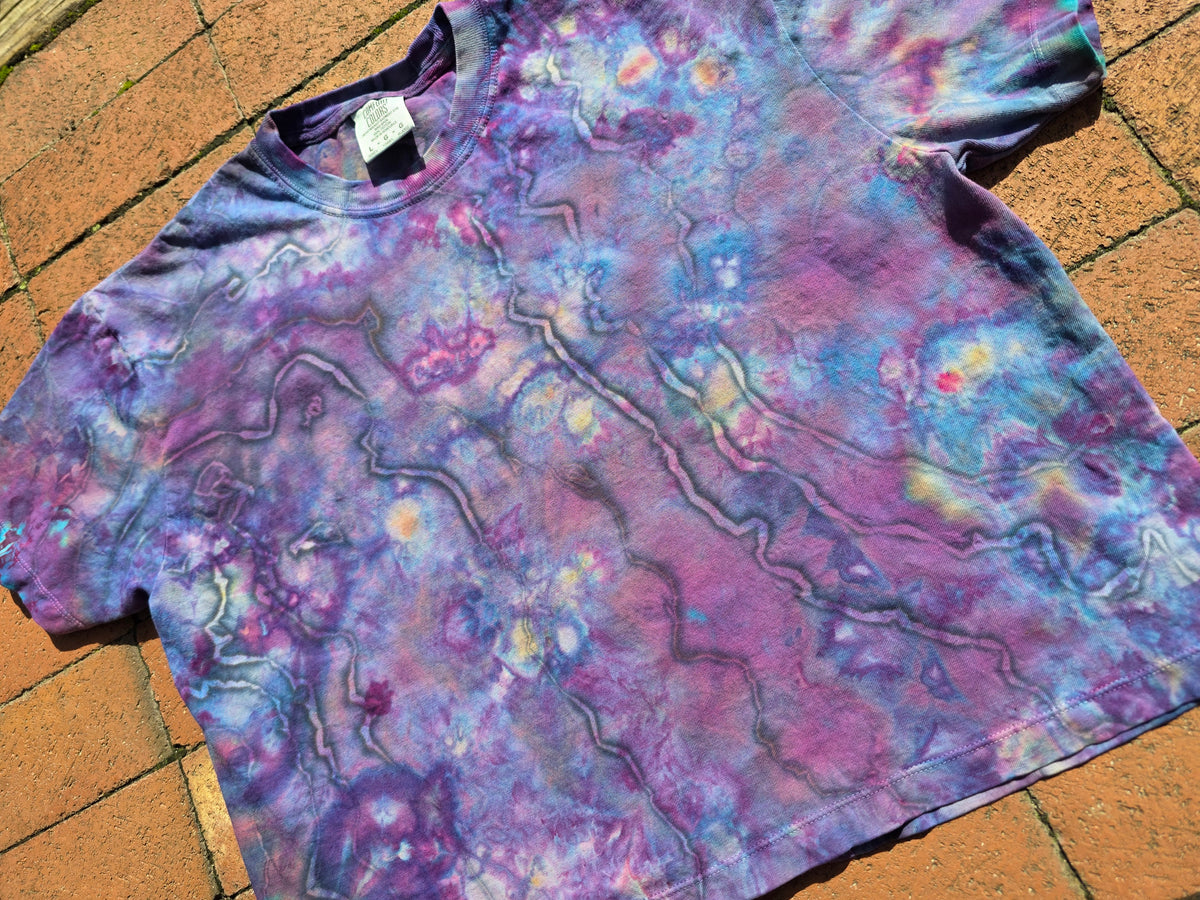 Large Geode Ice Dyed Womens Boxy tee