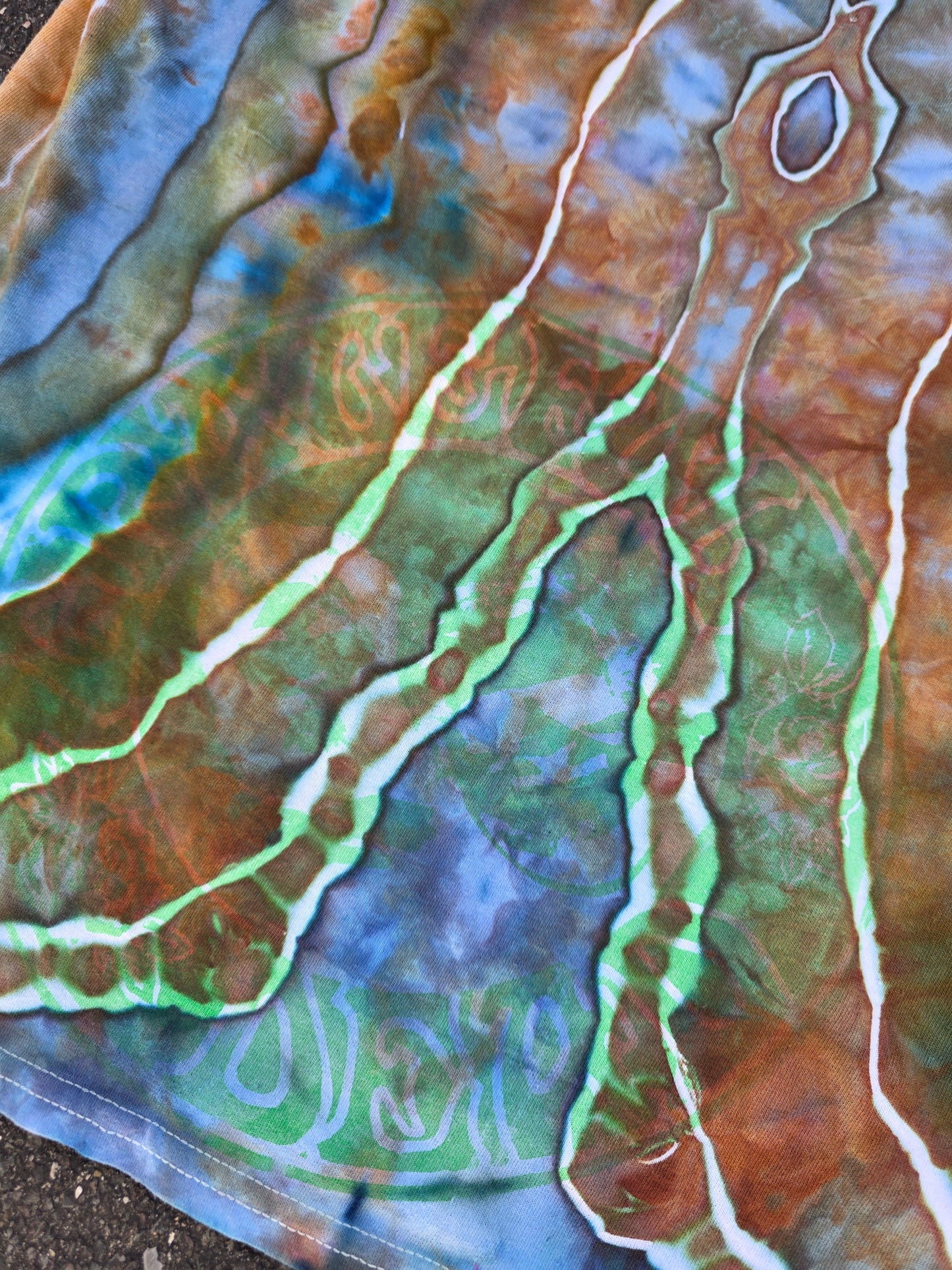 Snakebootz Grateful Dead Stealie Moon tee, XL