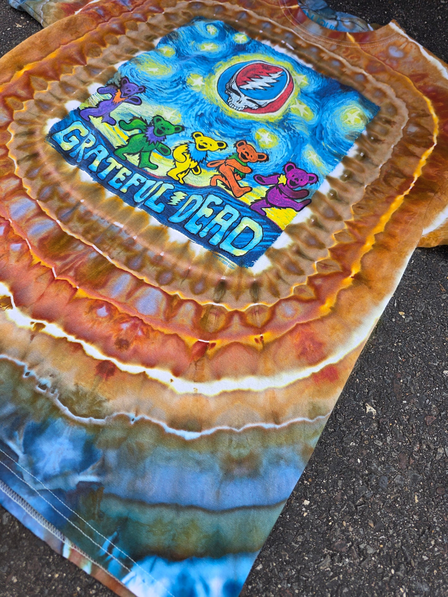 Snakebootz Grateful Dead Stealie Moon tee, XL