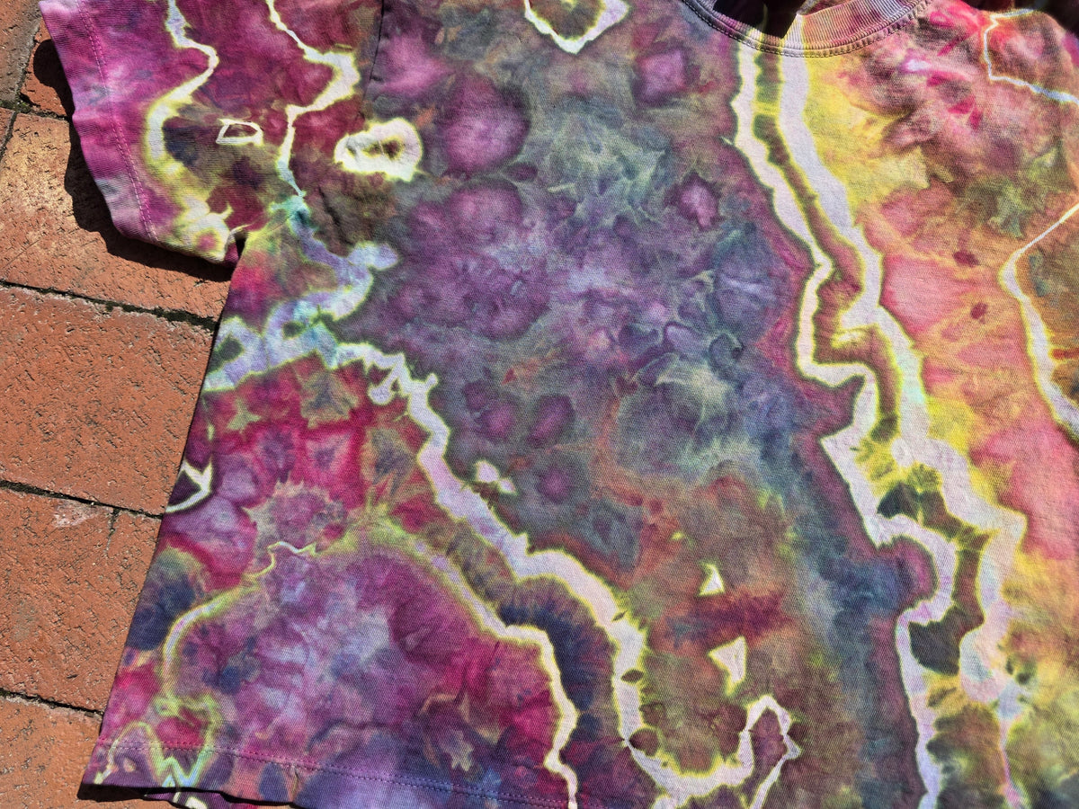 Small Geode Ice Dyed Womens Boxy tee