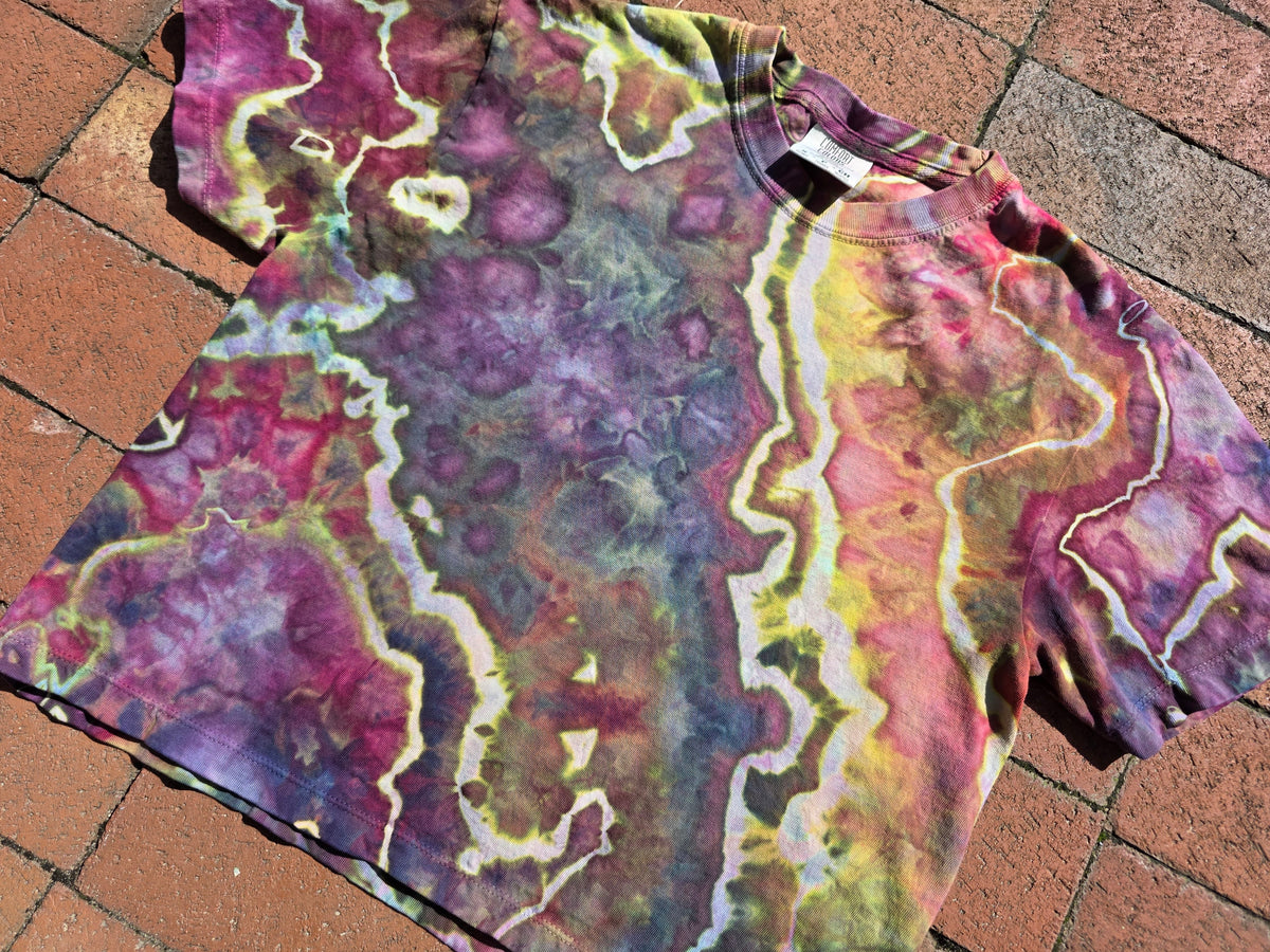 Small Geode Ice Dyed Womens Boxy tee