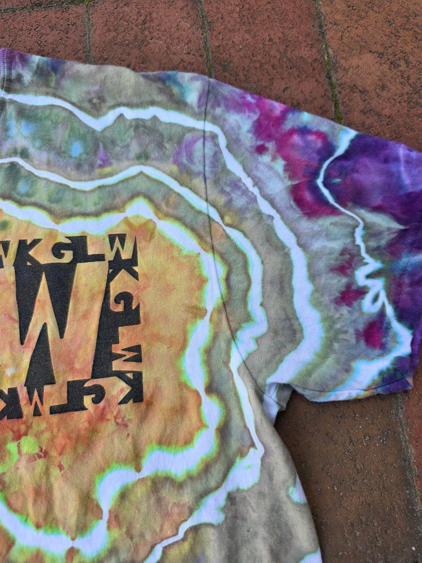 Dyed KGLW block font tee by Faretheewellwares (Medium)
