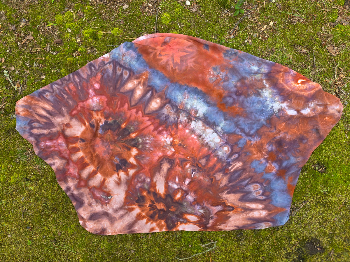 Autumn Days Geode Shawl in Rust/Blue (one size)