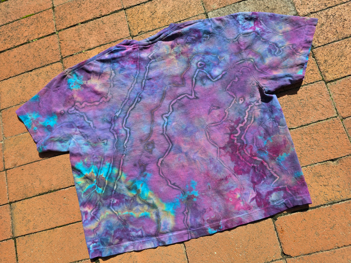 Large Geode Ice Dyed Womens Boxy tee
