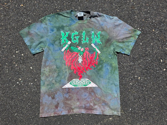 Large KGLW Tab Splash Dyed tee