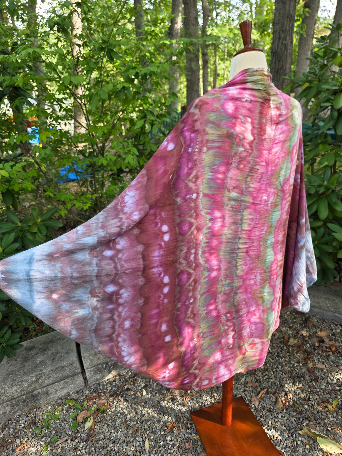 Butterfly Wing shawl - Pink/Purple