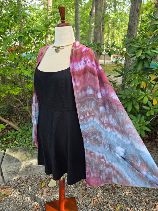 Butterfly Wing shawl - Pink/Purple