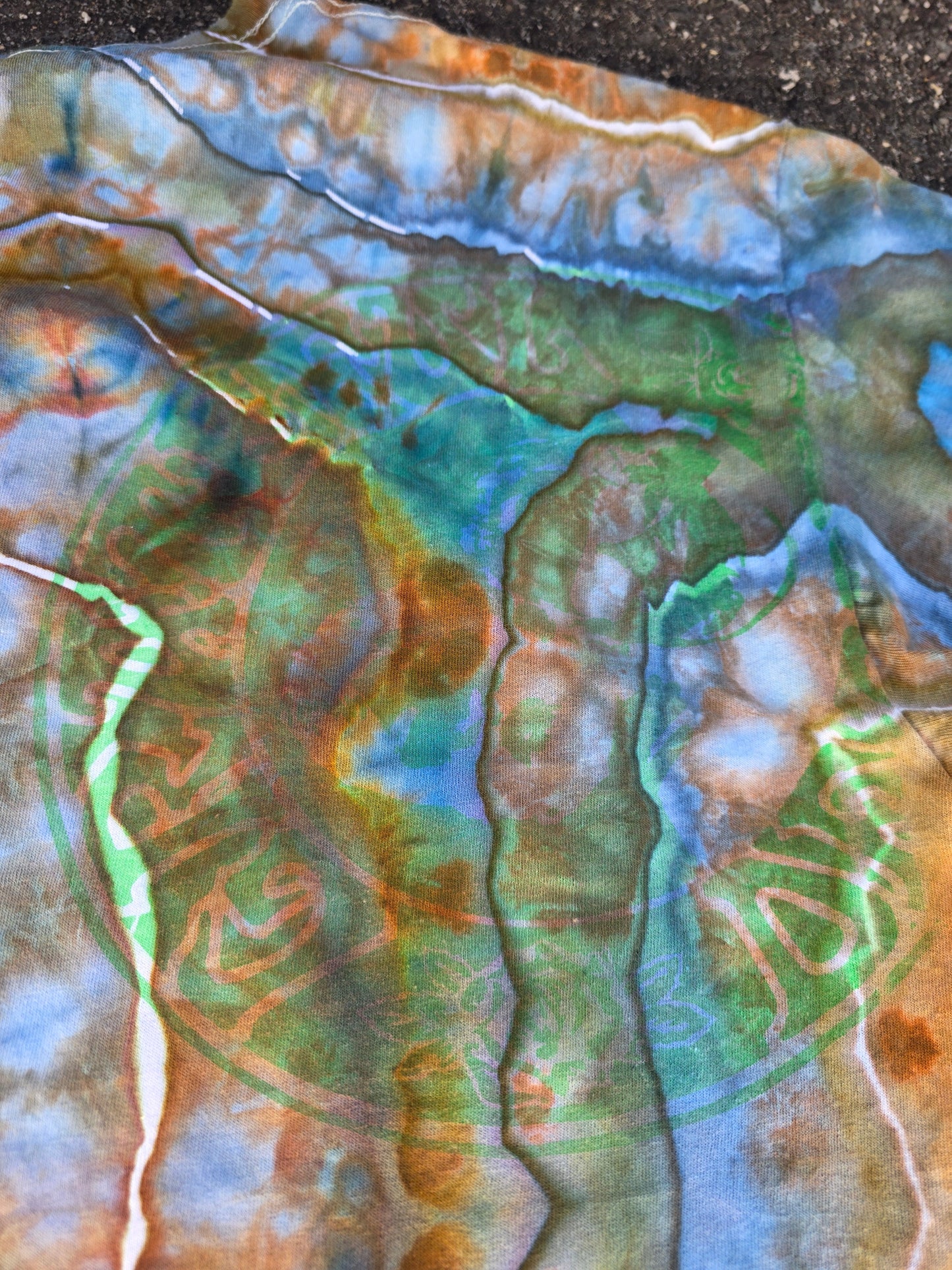 Snakebootz Grateful Dead Stealie Moon tee, XL