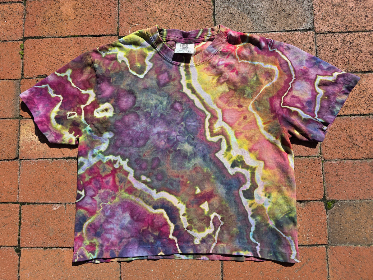 Small Geode Ice Dyed Womens Boxy tee