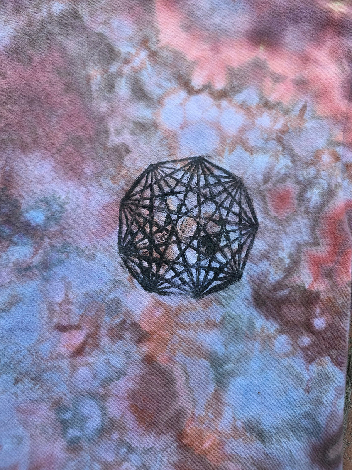 Medium Tie Dyed Nonagon Boobies Crop