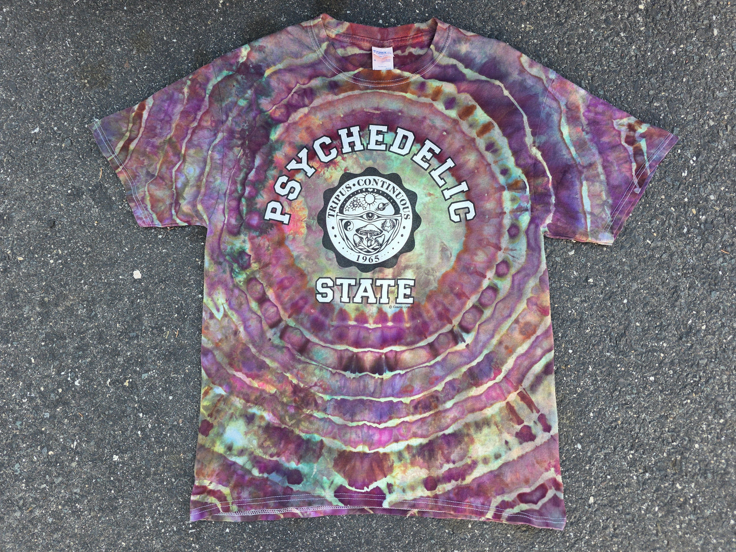 Snakebootz Double Exposure Dyed Psychedelic State tee (Large)