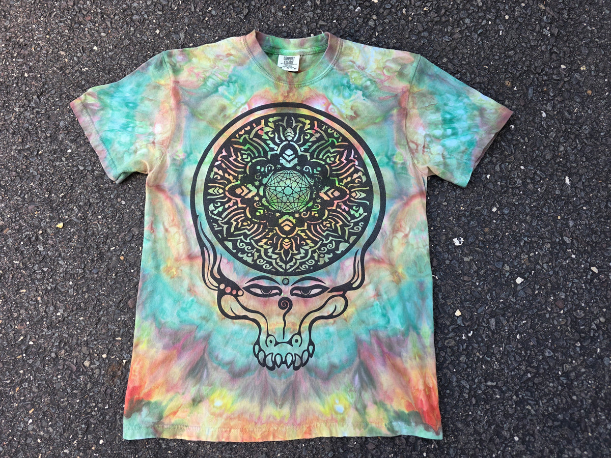 Medium KGLW/Dead Gator Stealie tie dye