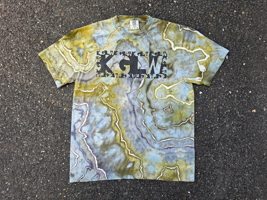 Large KGLW Font Geode Dyed tee