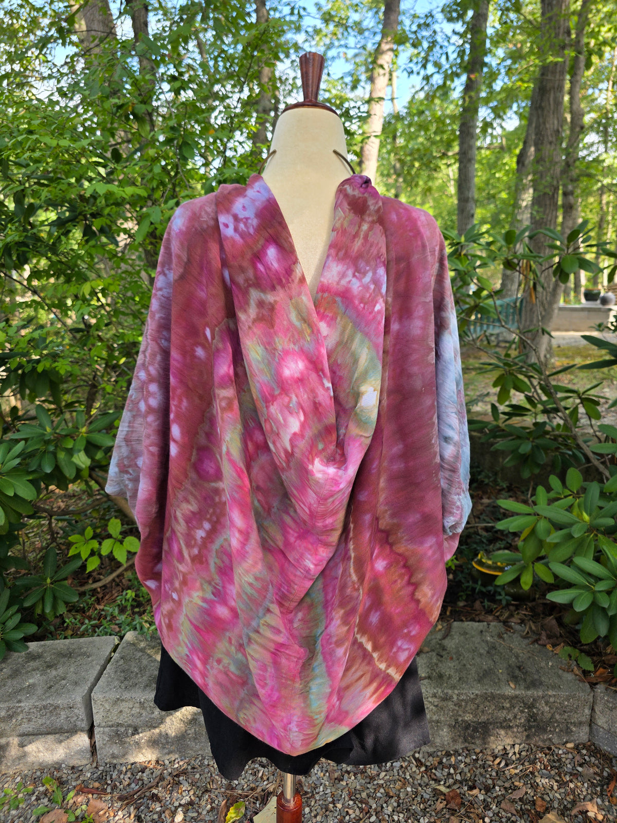 Butterfly Wing shawl - Pink/Purple