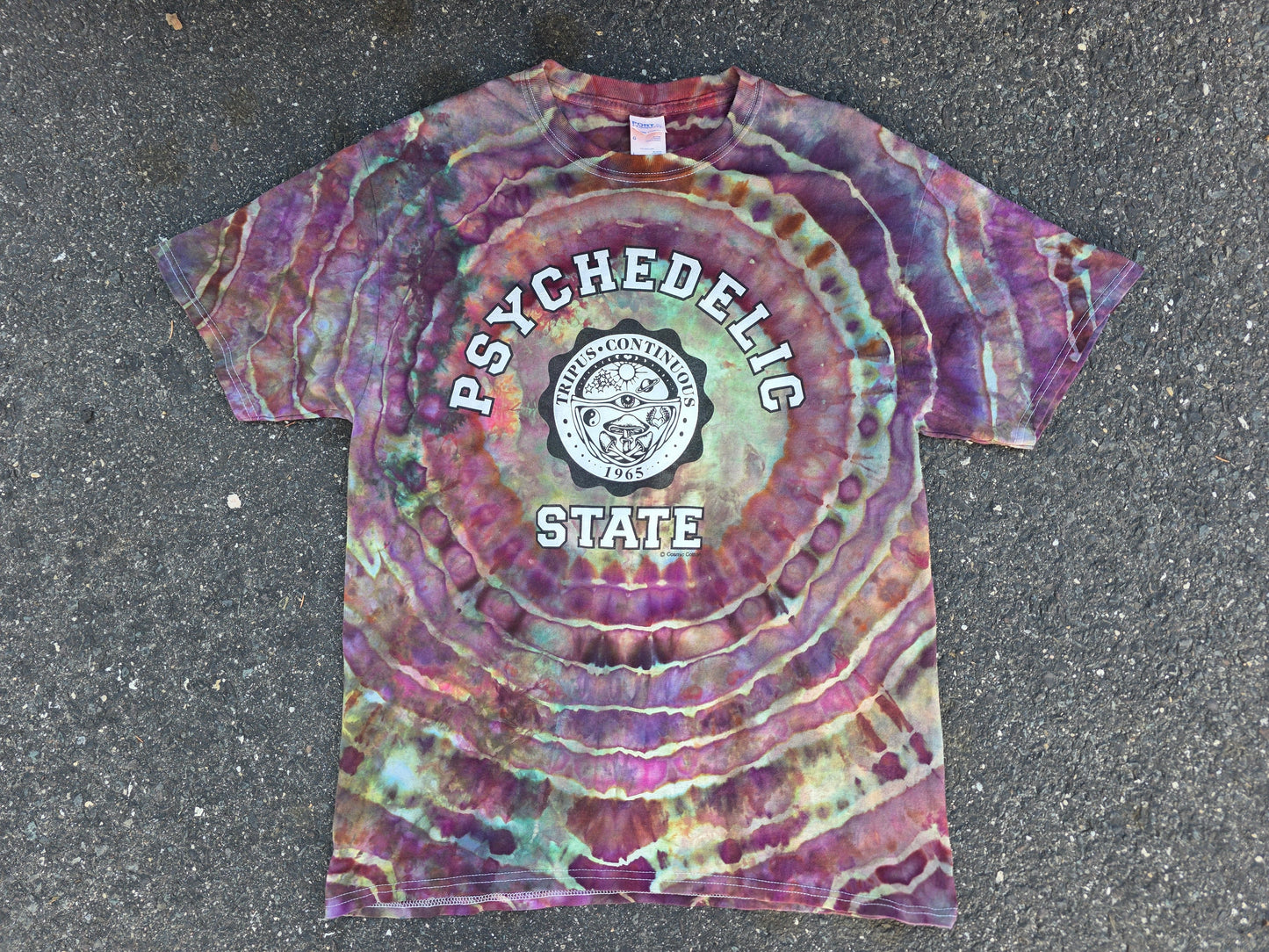 Snakebootz Double Exposure Dyed Psychedelic State tee (Large)