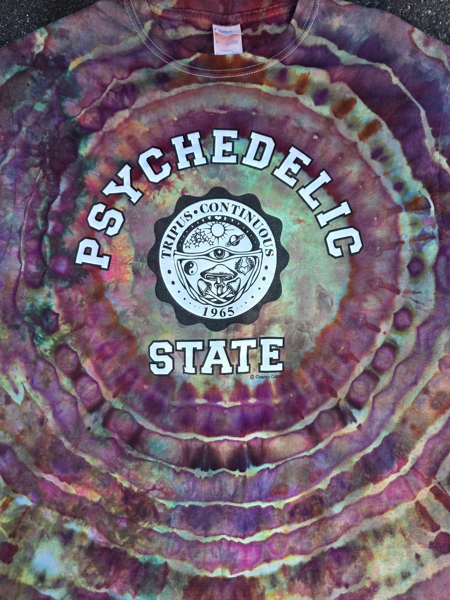 Snakebootz Double Exposure Dyed Psychedelic State tee (Large)