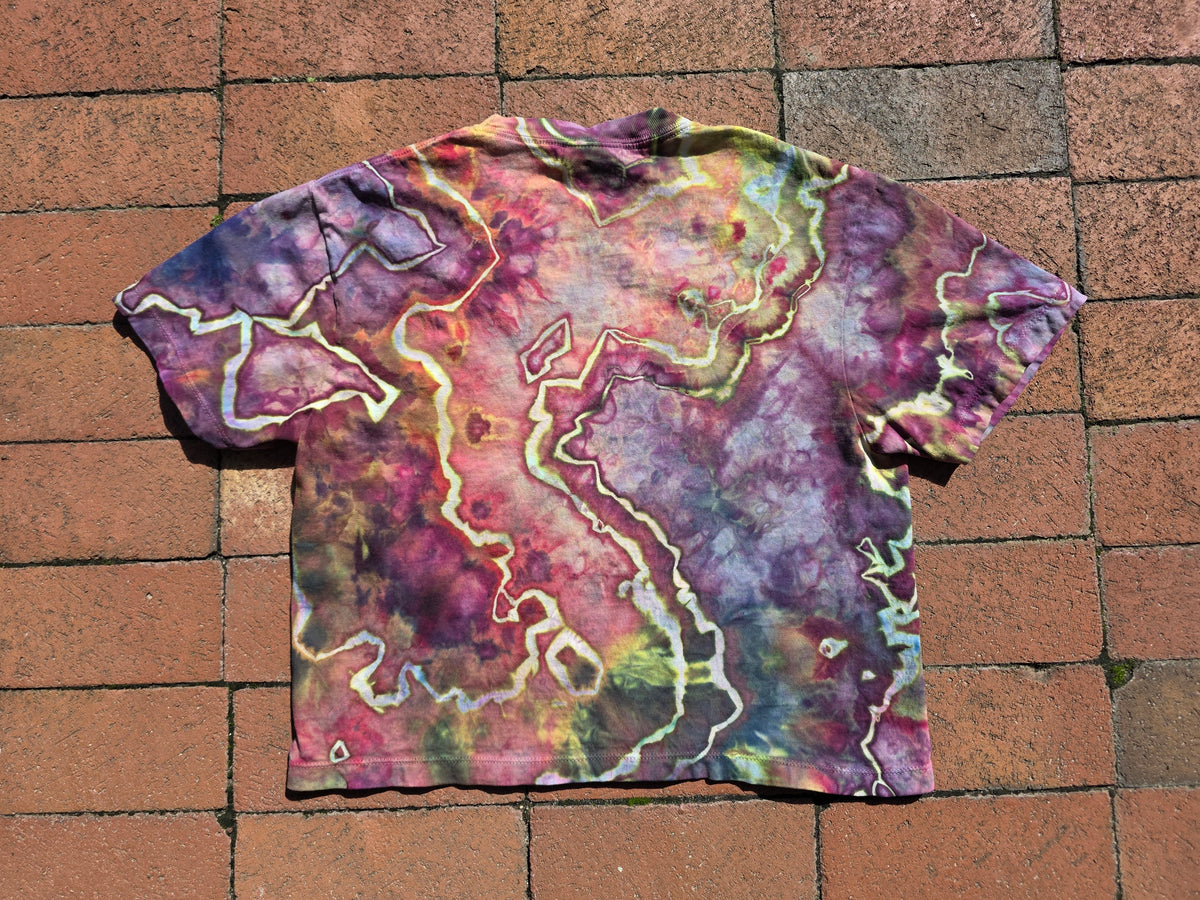 Small Geode Ice Dyed Womens Boxy tee