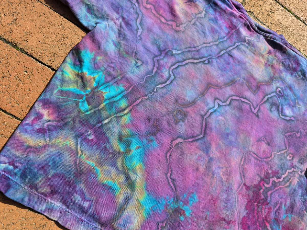 Large Geode Ice Dyed Womens Boxy tee