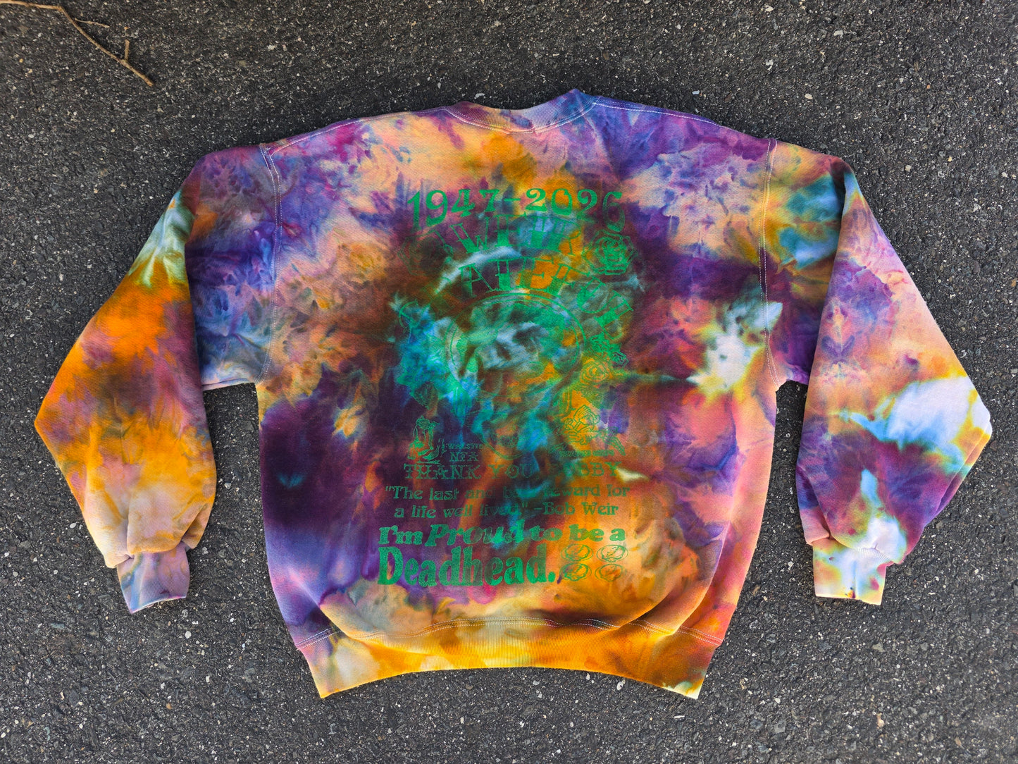 Snakebootz Atlantic City/Bobby tribute Art Upcycled Sweatshirt (Medium)