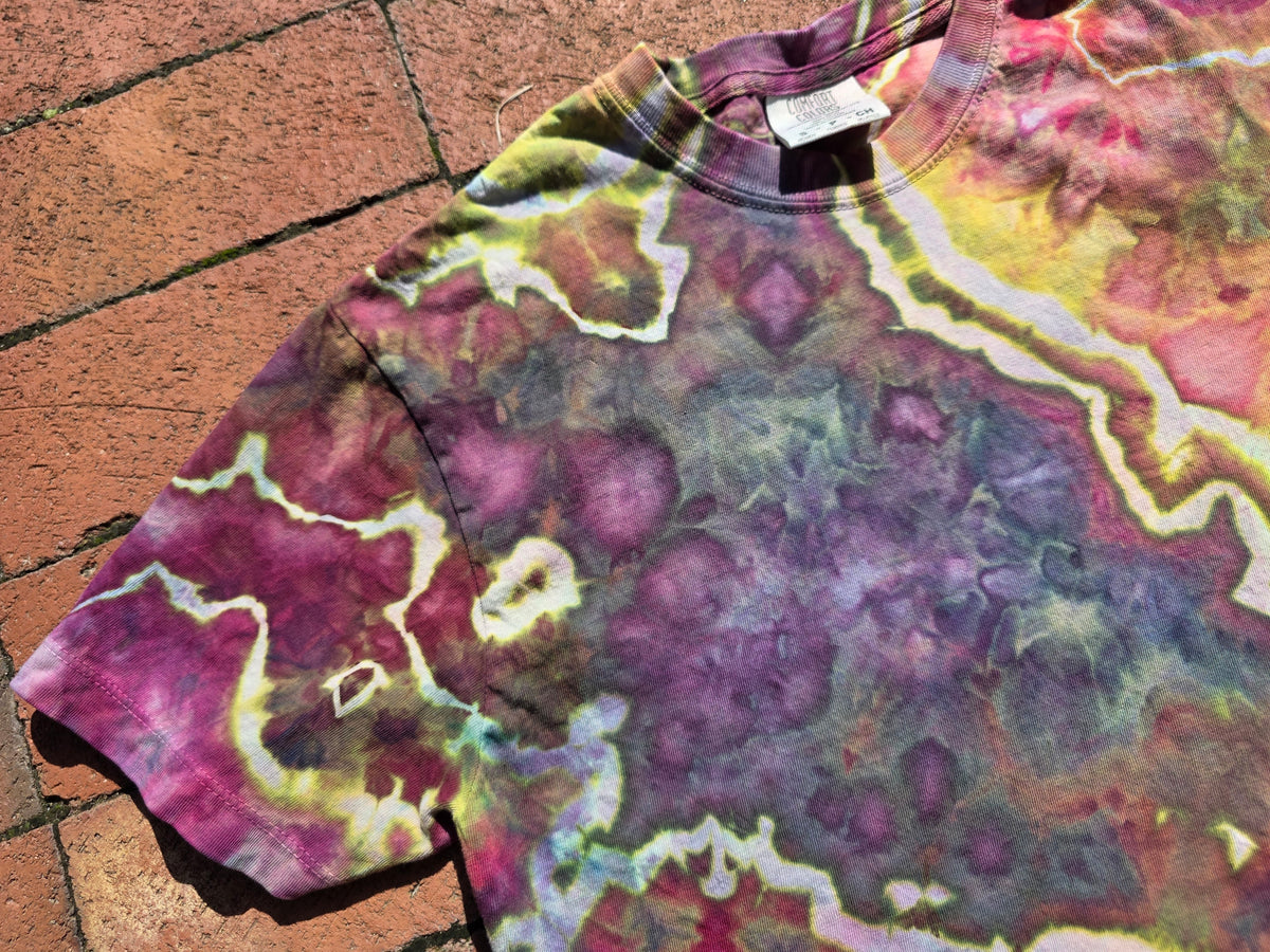 Small Geode Ice Dyed Womens Boxy tee