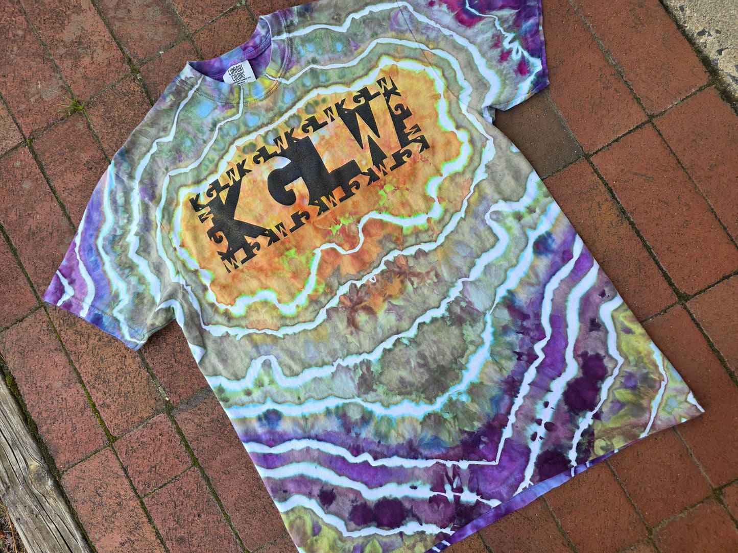Dyed KGLW block font tee by Faretheewellwares (Medium)