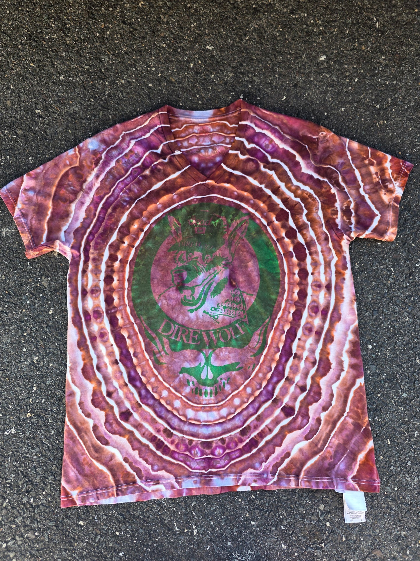 Large Upcycled SnakebootzVTG Brooks Brothers v-neck Tee