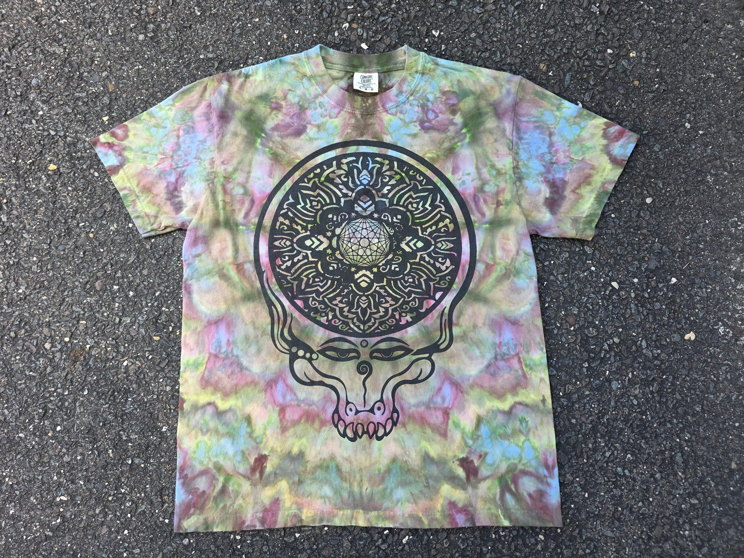 Large KGLW/Dead Gator Stealie tie dye