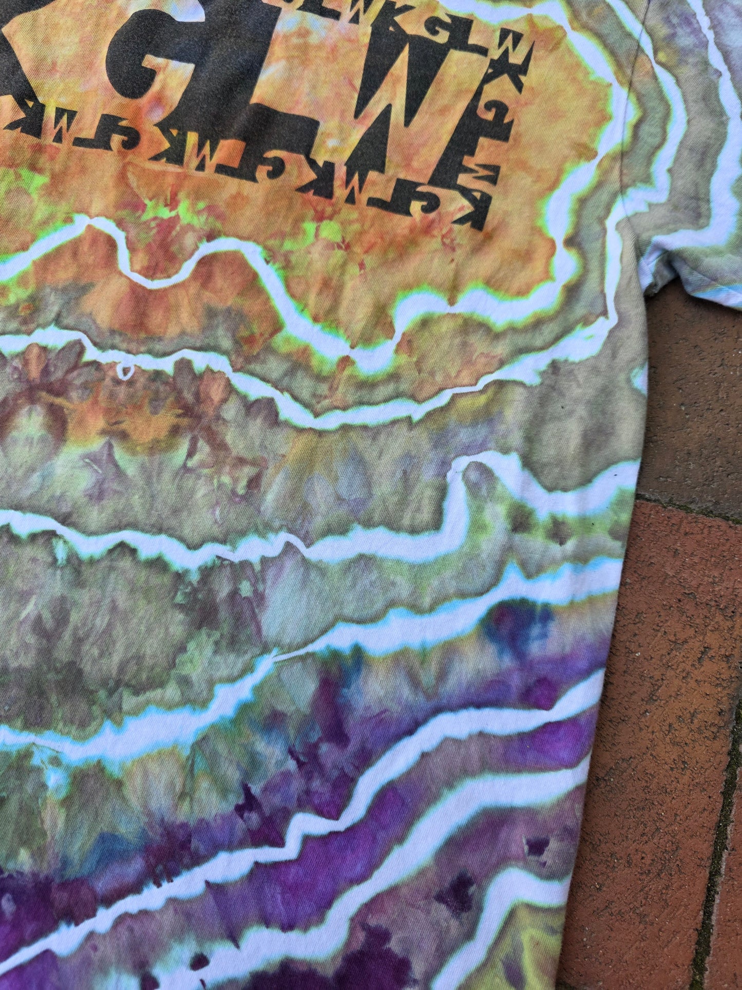 Dyed KGLW block font tee by Faretheewellwares (Medium)