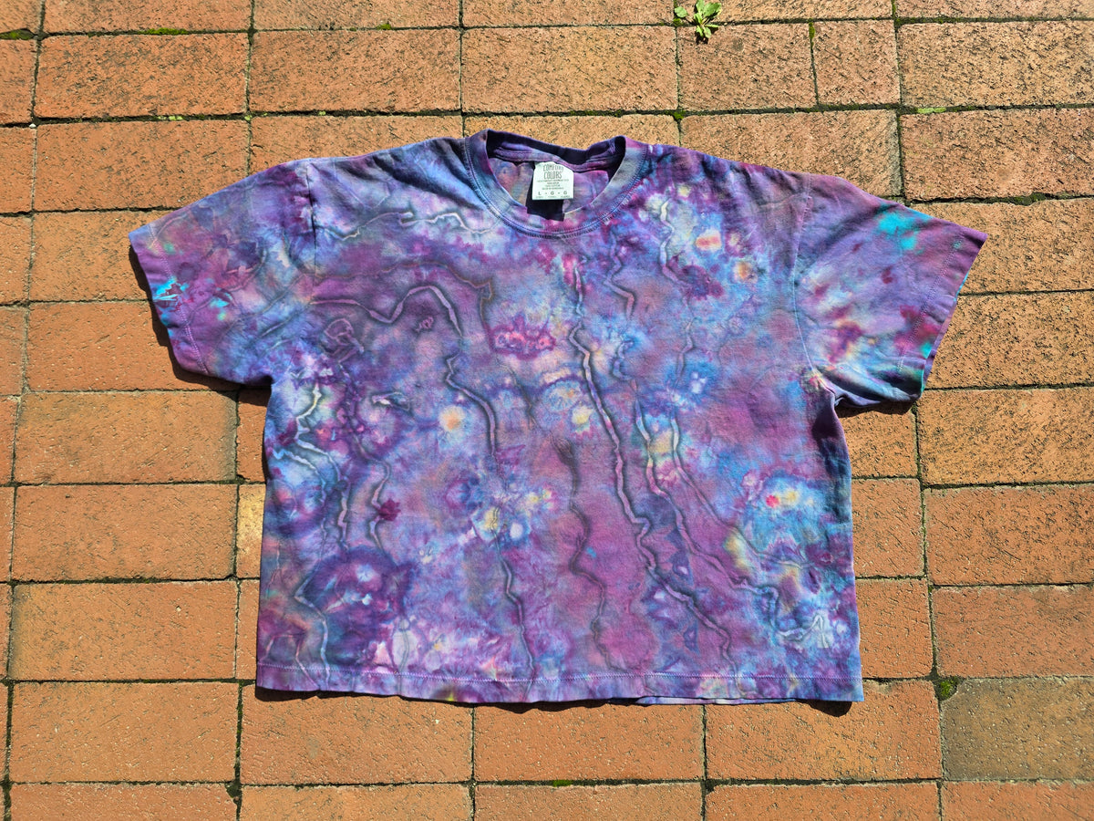 Large Geode Ice Dyed Womens Boxy tee