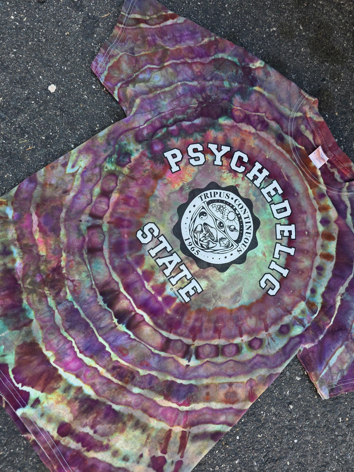 Snakebootz Double Exposure Dyed Psychedelic State tee (Large)