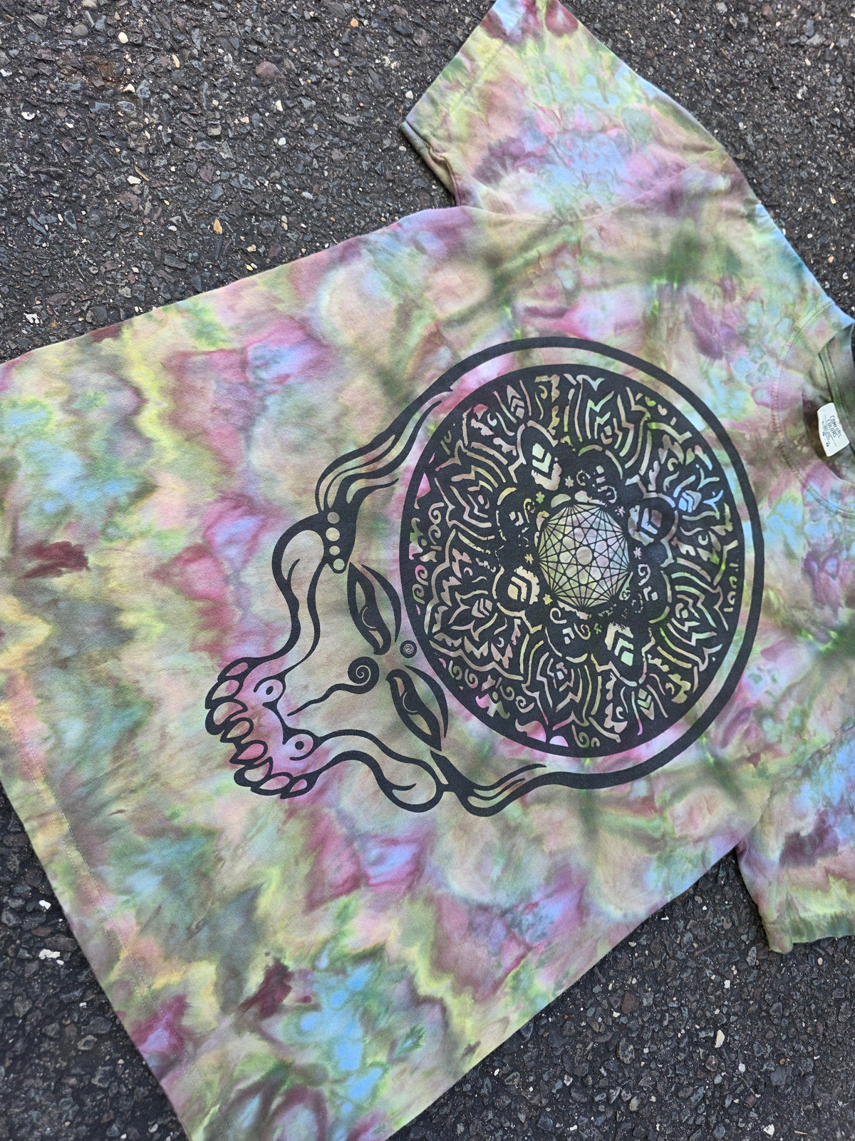 Large KGLW/Dead Gator Stealie tie dye