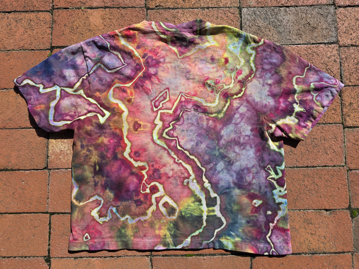 Small Geode Ice Dyed Womens Boxy tee