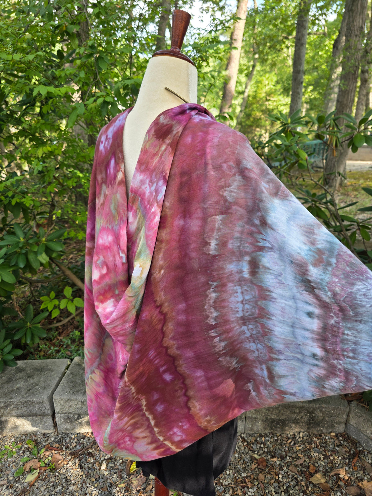 Butterfly Wing shawl - Pink/Purple