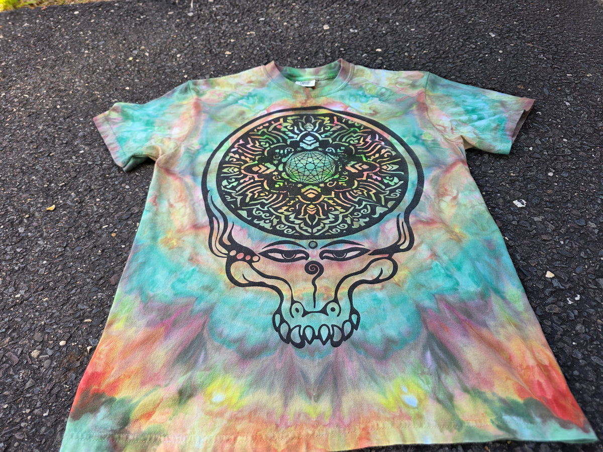 Medium KGLW/Dead Gator Stealie tie dye
