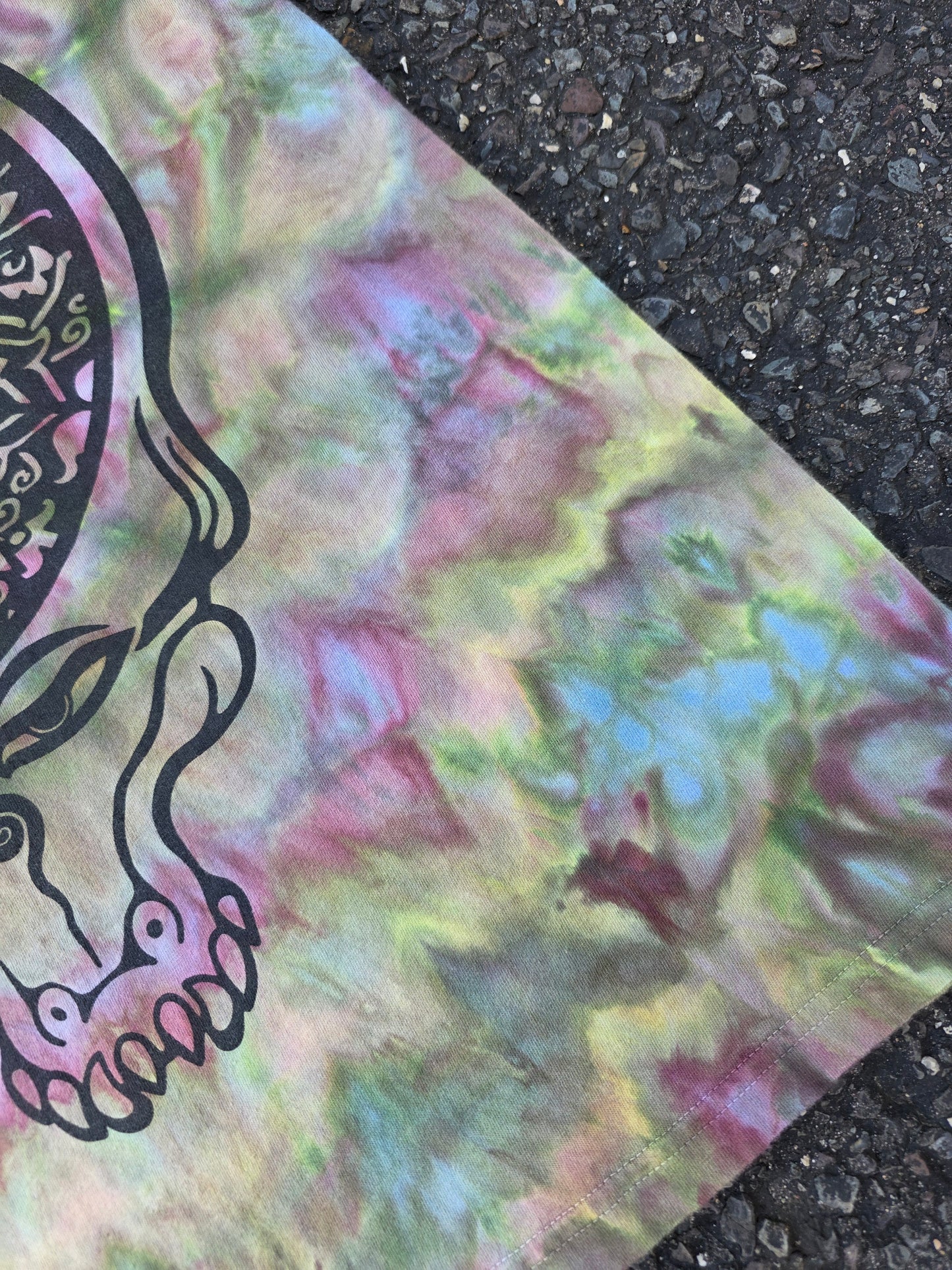 Large KGLW/Dead Gator Stealie tie dye
