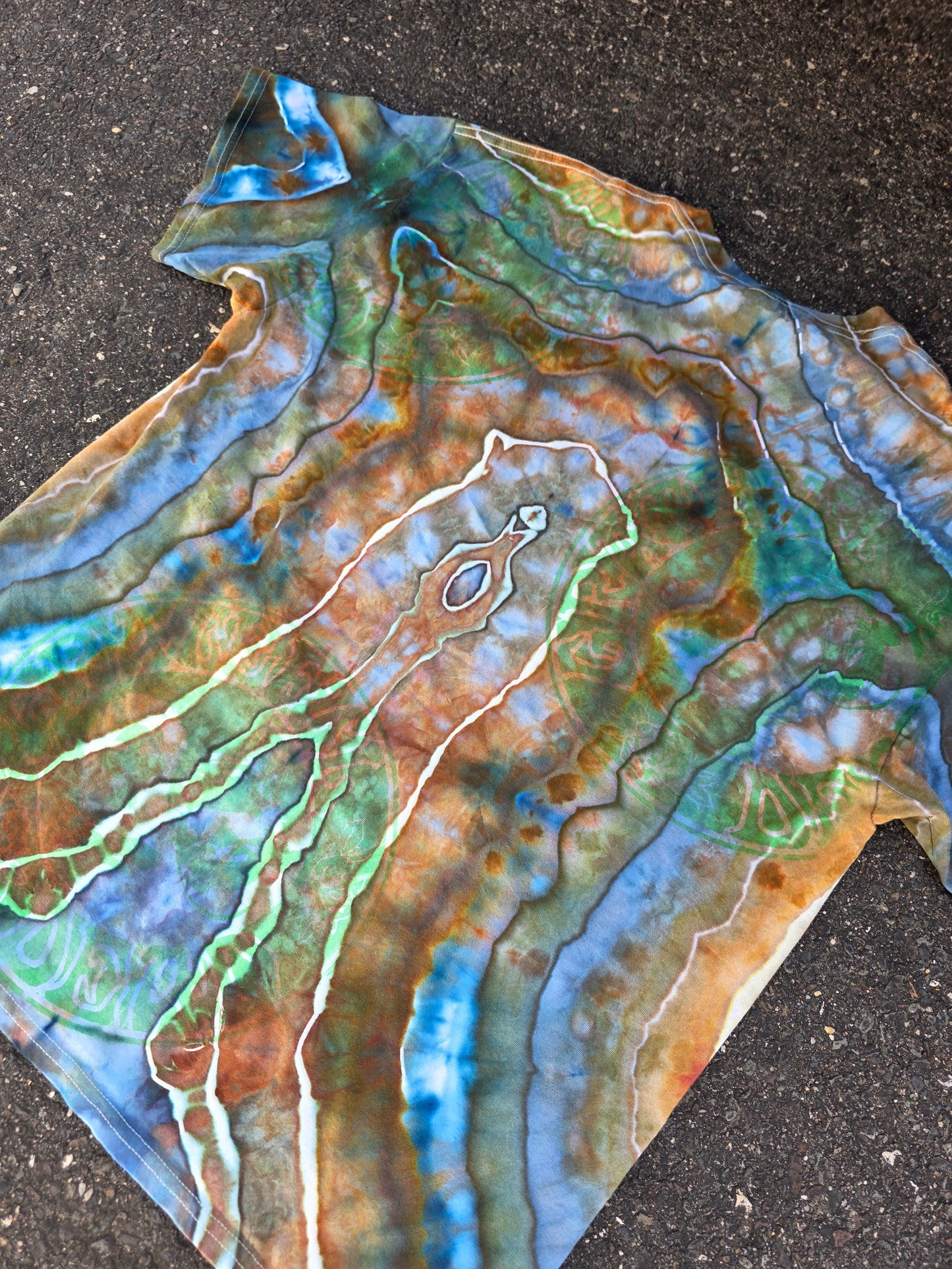 Snakebootz Grateful Dead Stealie Moon tee, XL