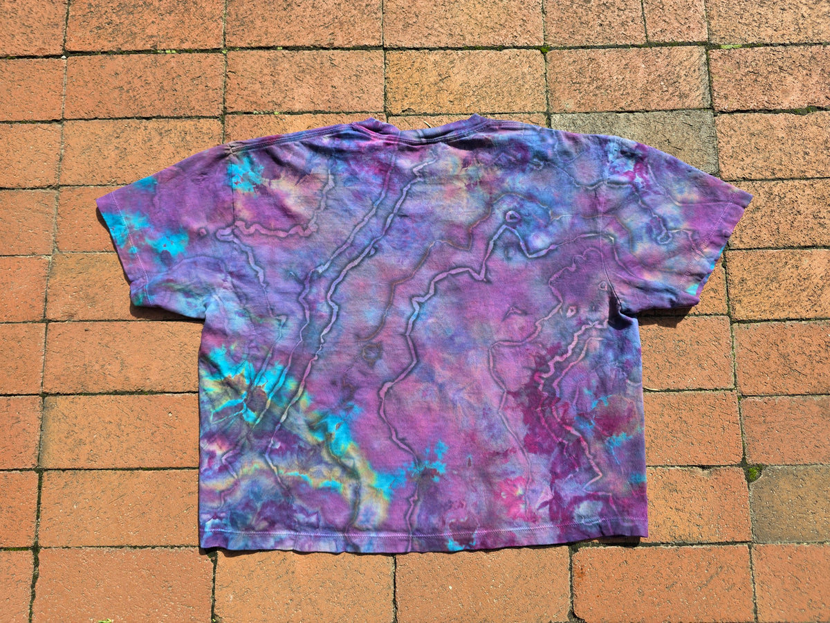 Large Geode Ice Dyed Womens Boxy tee
