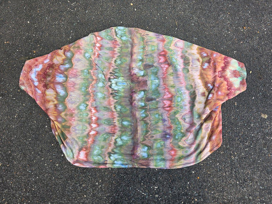 Butterfly Wing shawl - Green/Pink